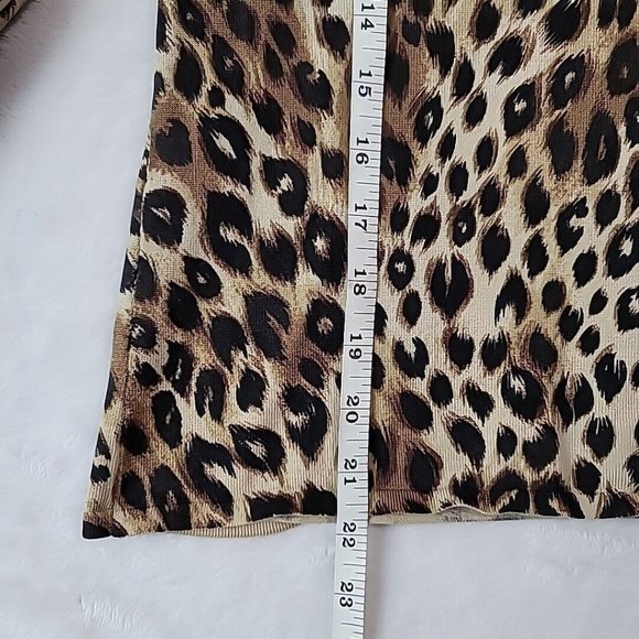 August Silk Knit Leopard Print Top 3/4 Sleeve Silk Blend Women's Size L VTG - Picture 6 of 13